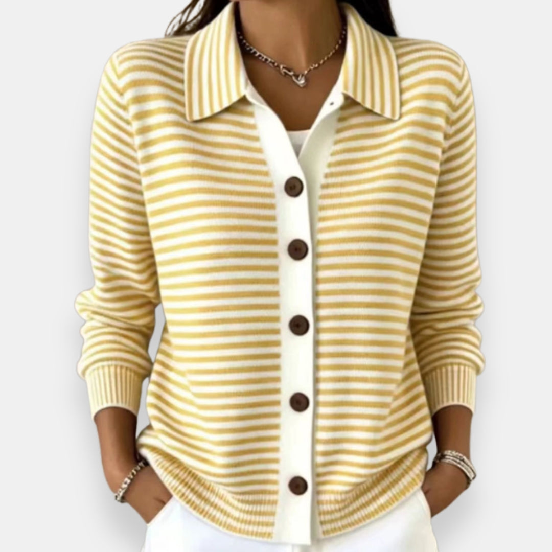 Nola | Cardigan à rayures et boutons