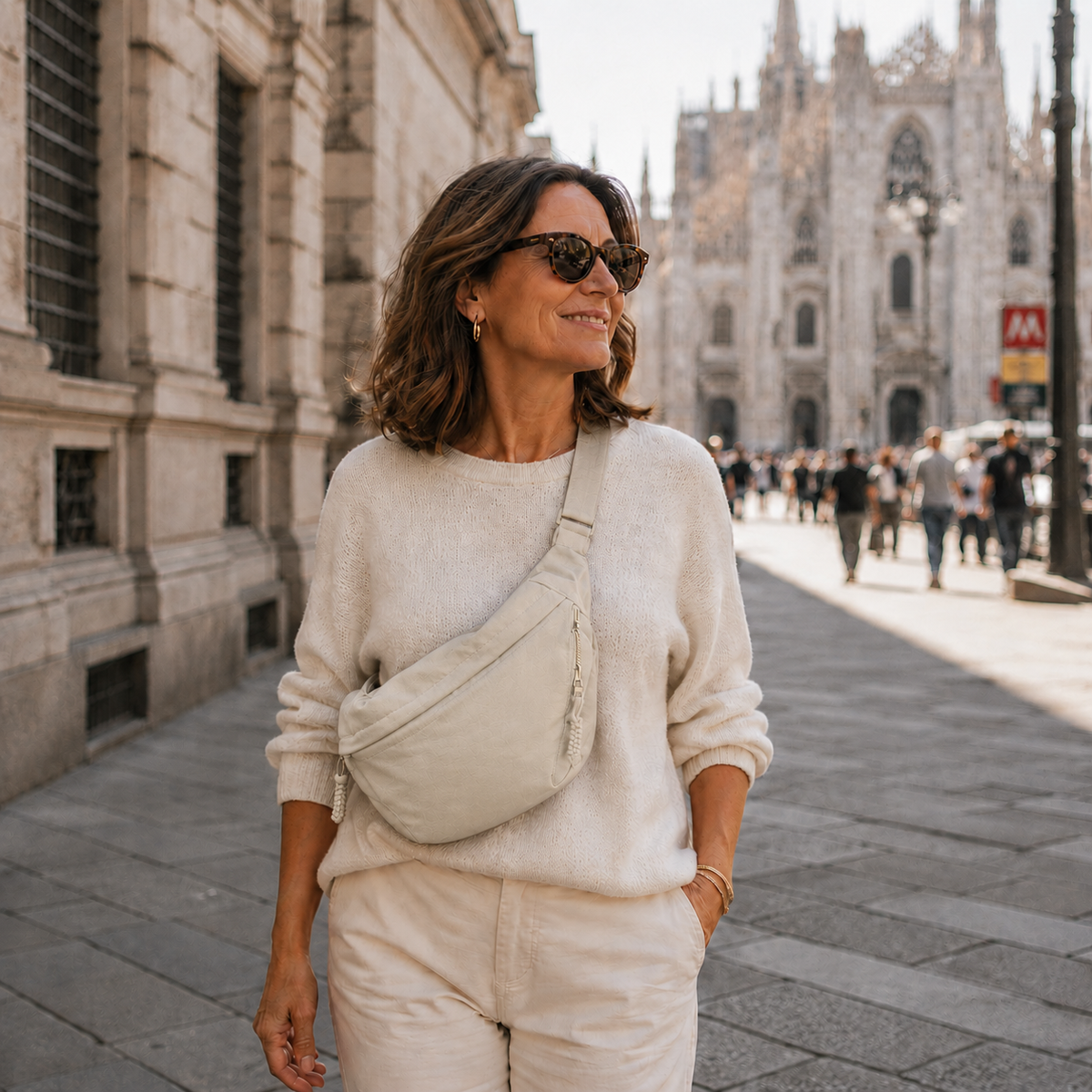 Elena | Sac porté épaule Beige