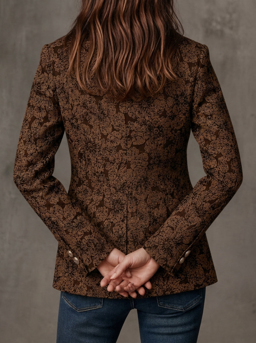 Antonia - Blazer en jacquard à motif cachemire