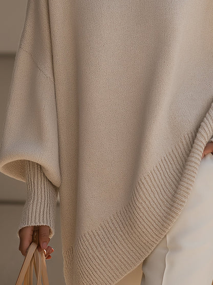 Jennifer | Pull Oversized à Drapé et Large Encolure
