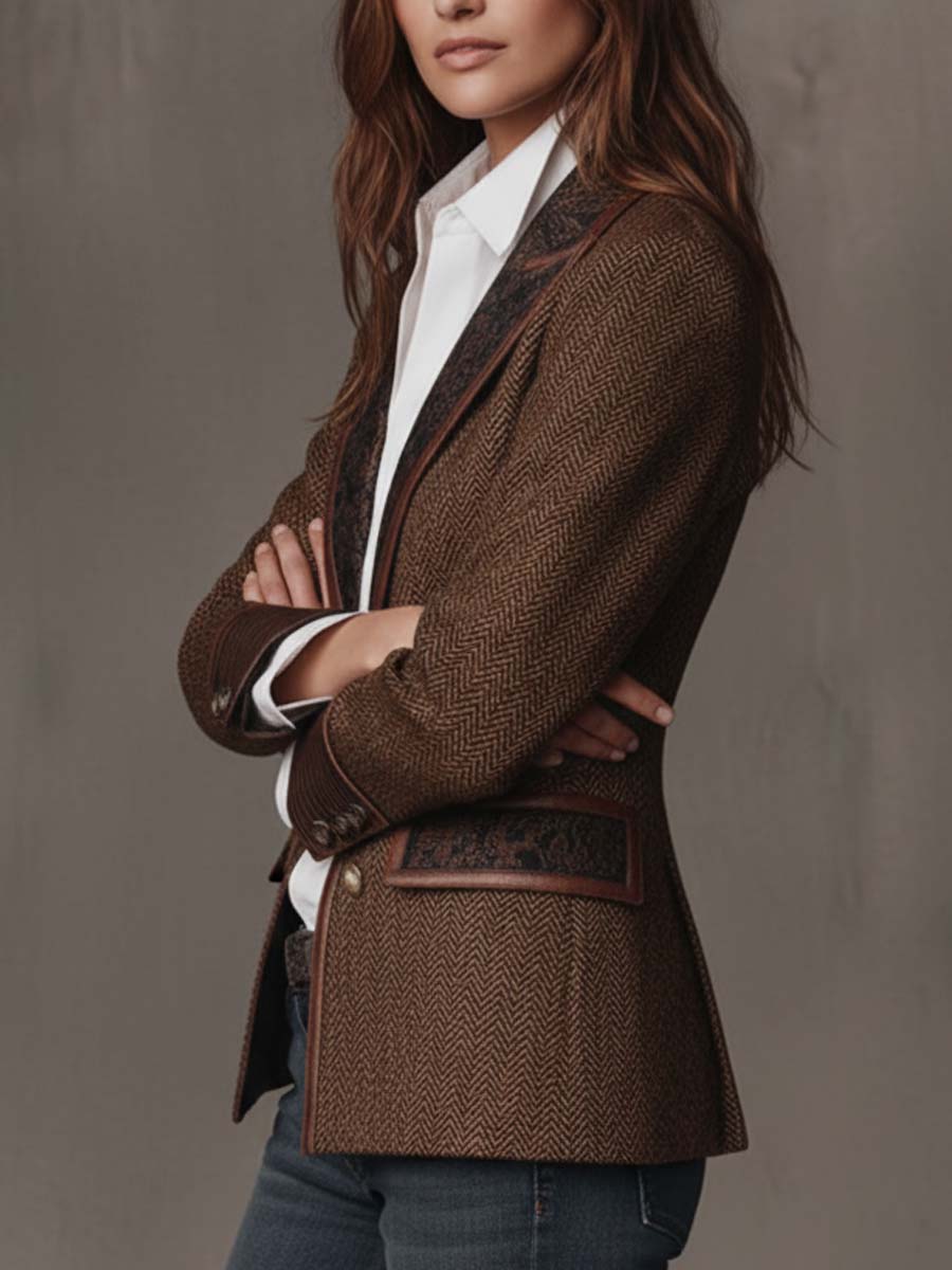 Arabella - Blazer à panneaux en chevrons