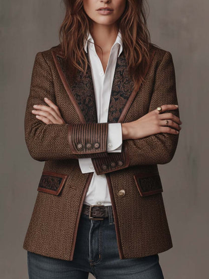 Arabella - Blazer à panneaux en chevrons