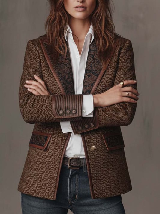 Arabella - Blazer à panneaux en chevrons