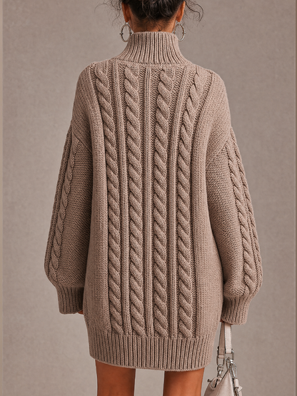 Minivestido jersey oversize topo cremallera