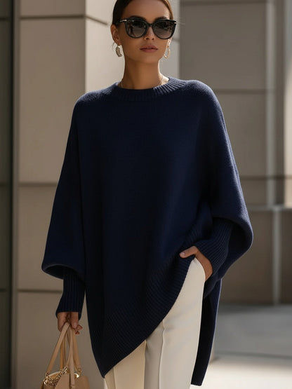 Jennifer | Pull Oversized à Drapé et Large Encolure