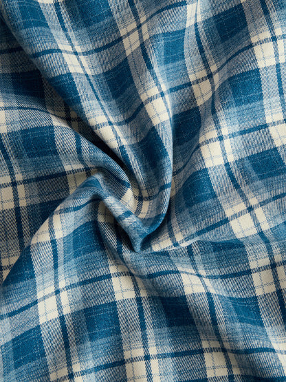 Margaux | Robe longue à revers et carreaux brun rougeâtre, style ethnique rétro
