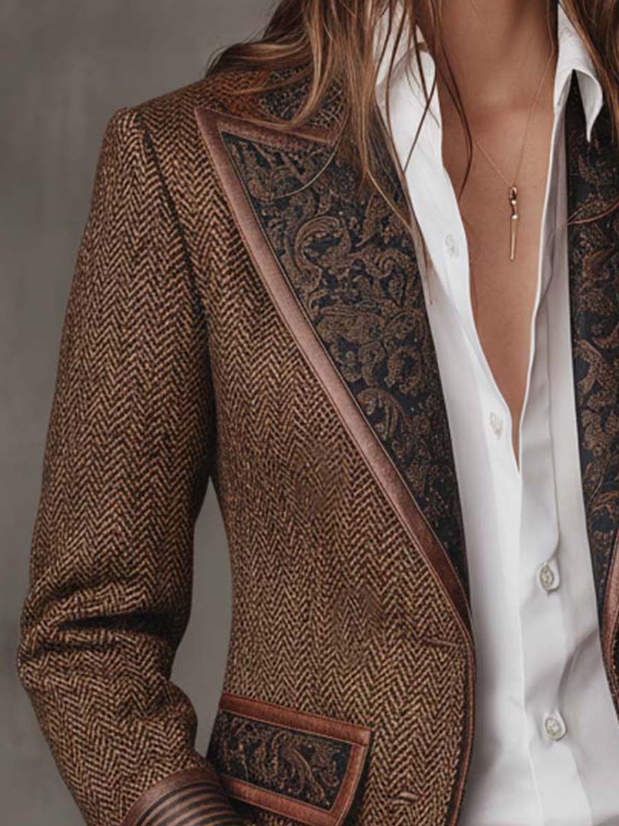 Arabella - Blazer à panneaux en chevrons