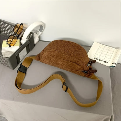 Petra | Sac porté épaule en velours côtelé