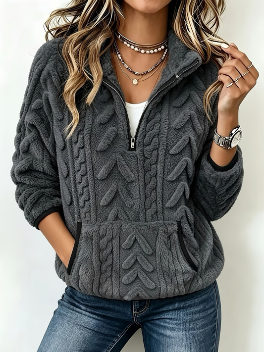 Mirella | Pull Doux pour Femme à Demi-Zip