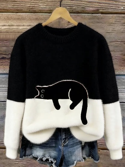 Pull Élégant Motif Chat