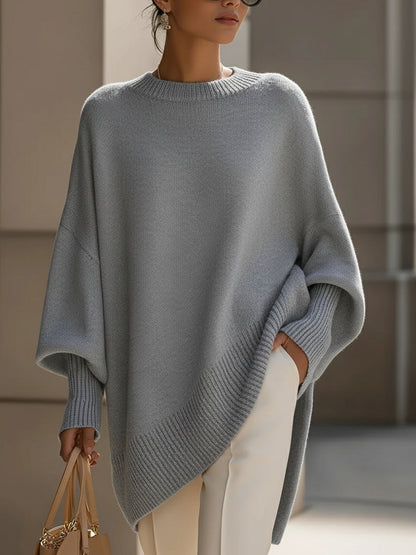 Jennifer | Pull Oversized à Drapé et Large Encolure