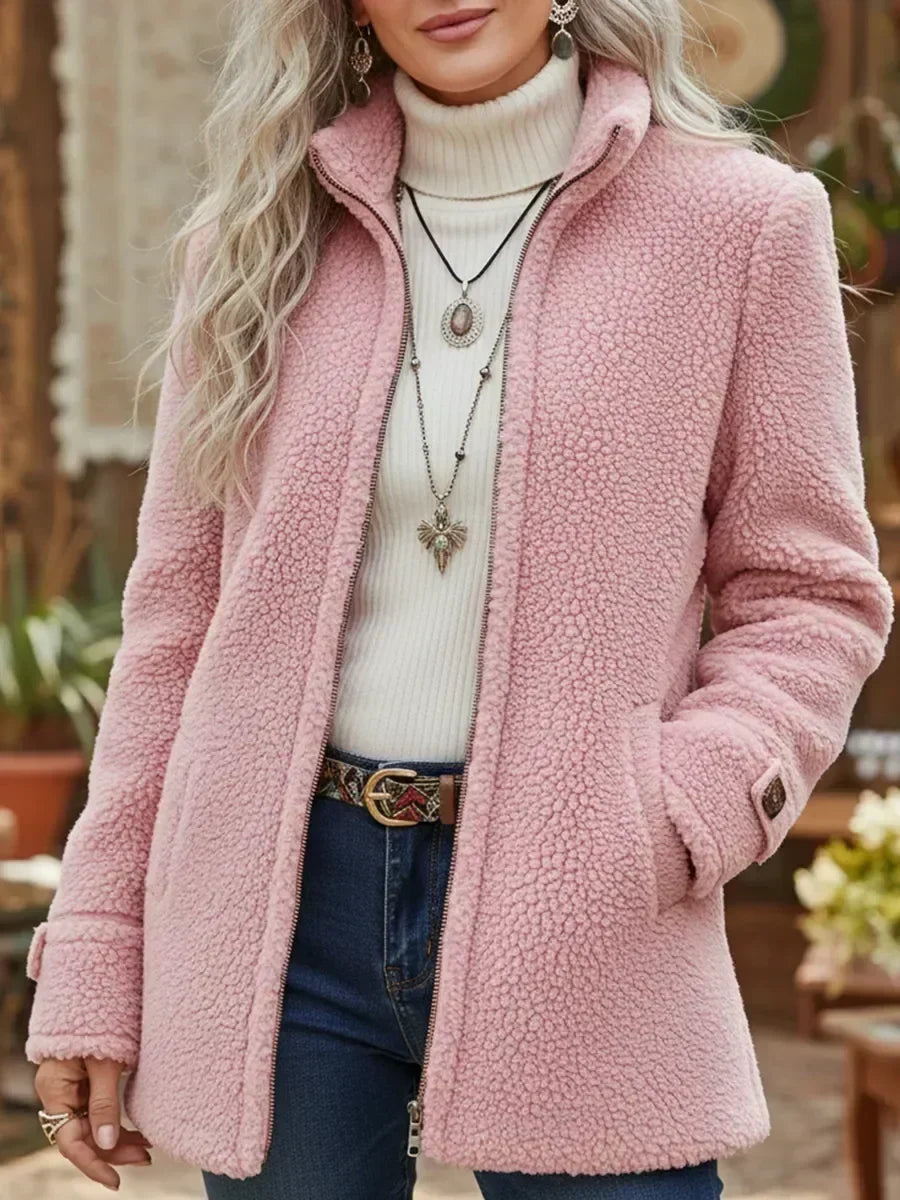 Judith | Veste douce à col montant et fermeture éclair intégrale