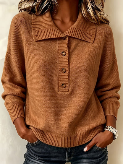 Nicole | Pull d'Automne pour Femme à Boutons