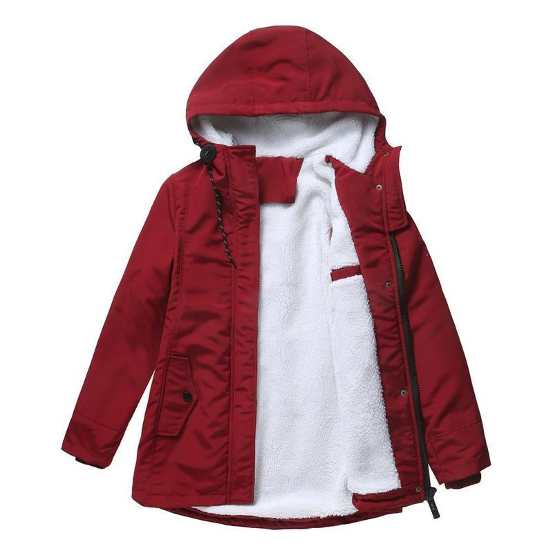 Capucine | Parka chaude à capuche et doublure polaire douce