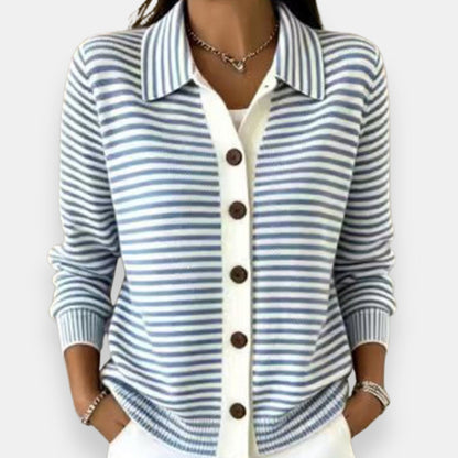 Nola | Cardigan Rayé d'Automne