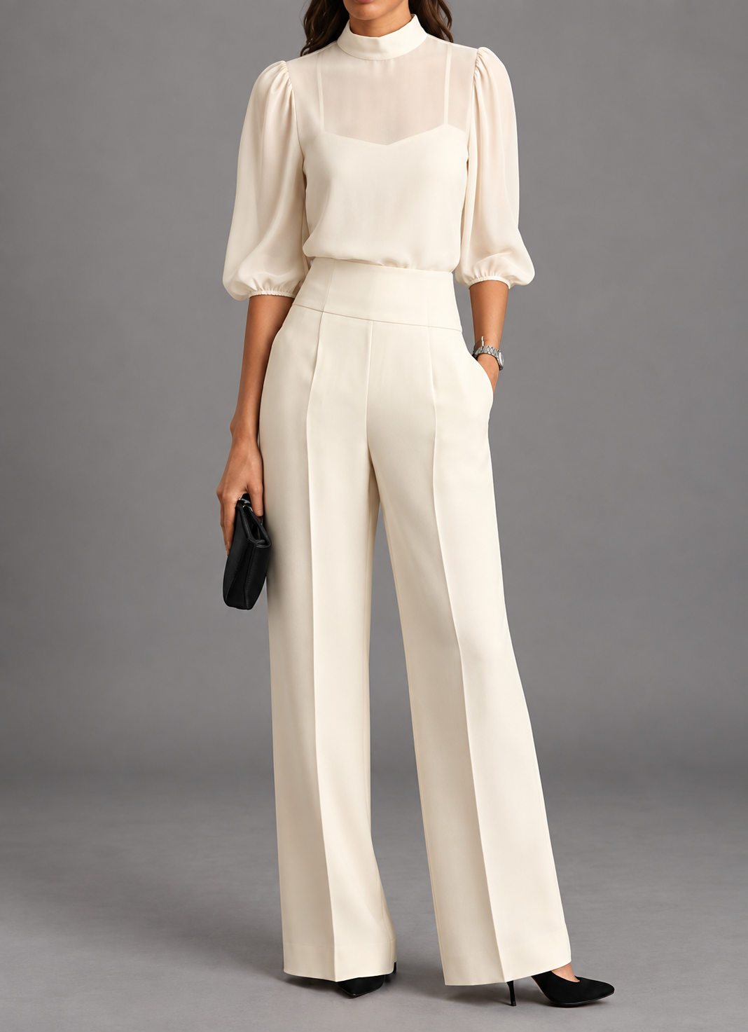 Nadie™ Conjunto Elegante de Tres Piezas
