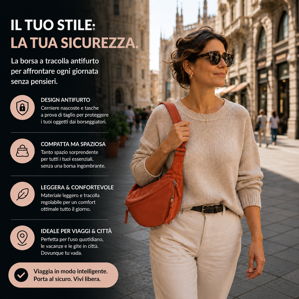 Gioia | Sac porté épaule Orange