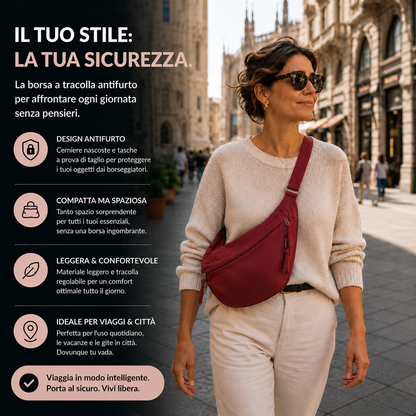 Rosa | Sac porté épaule Bordeaux