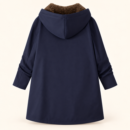Évelyne | Manteau chaud à capuche, doublure sherpa douce