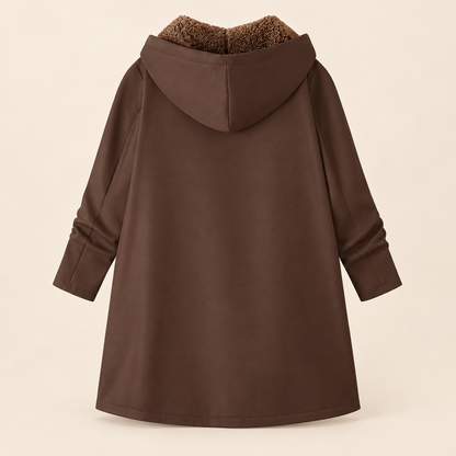 Évelyne | Manteau chaud à capuche, doublure sherpa douce