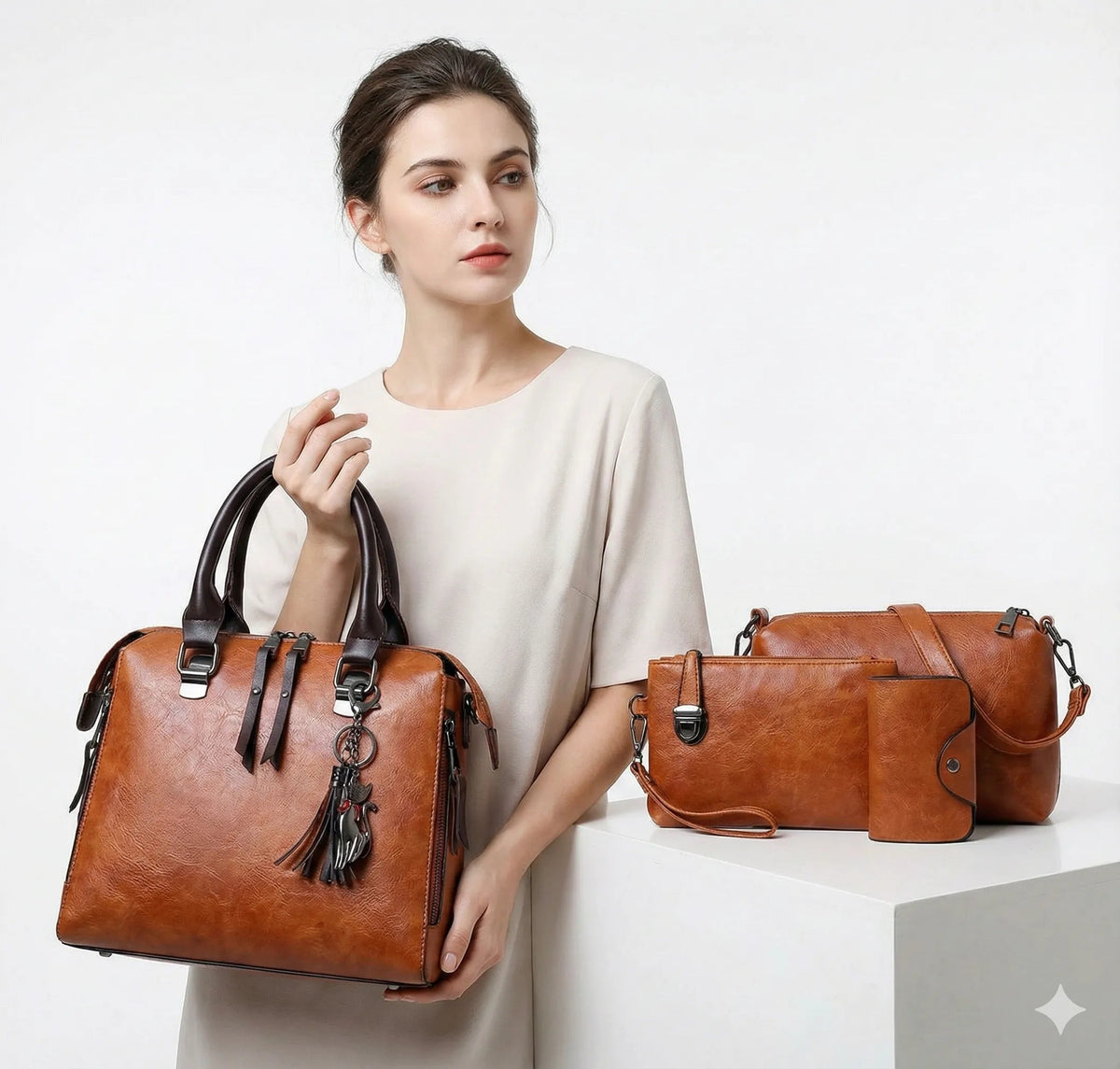 SET PREMIUM - SAC + PORTEFEUILLE + POCHETTE + TROUSSE OFFERTE