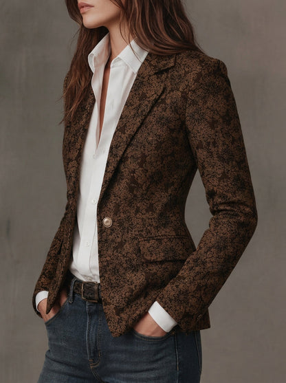 Antonia - Blazer en jacquard à motif cachemire