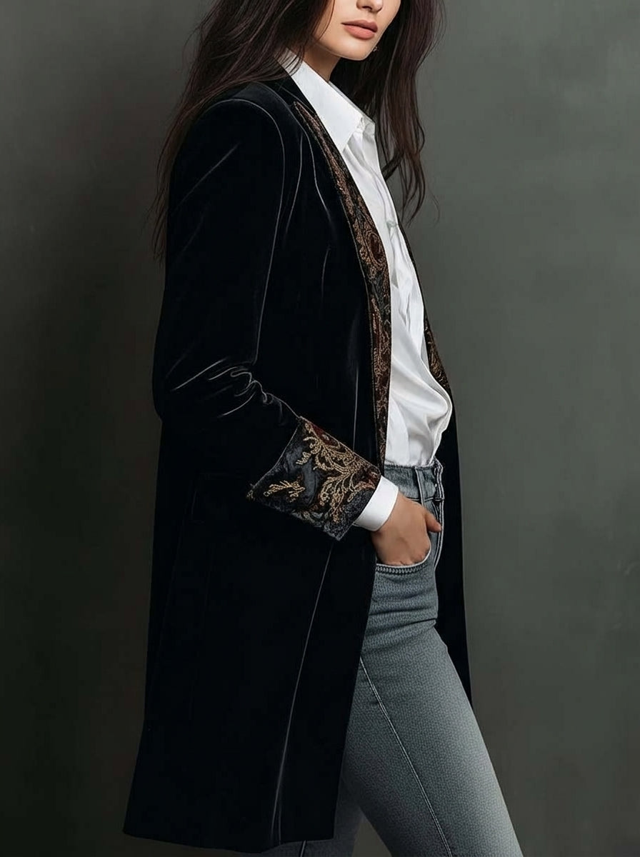 Marta - Blazer Slim Fit à imprimé baroque