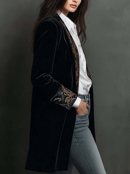 Marta - Blazer Slim Fit à imprimé baroque