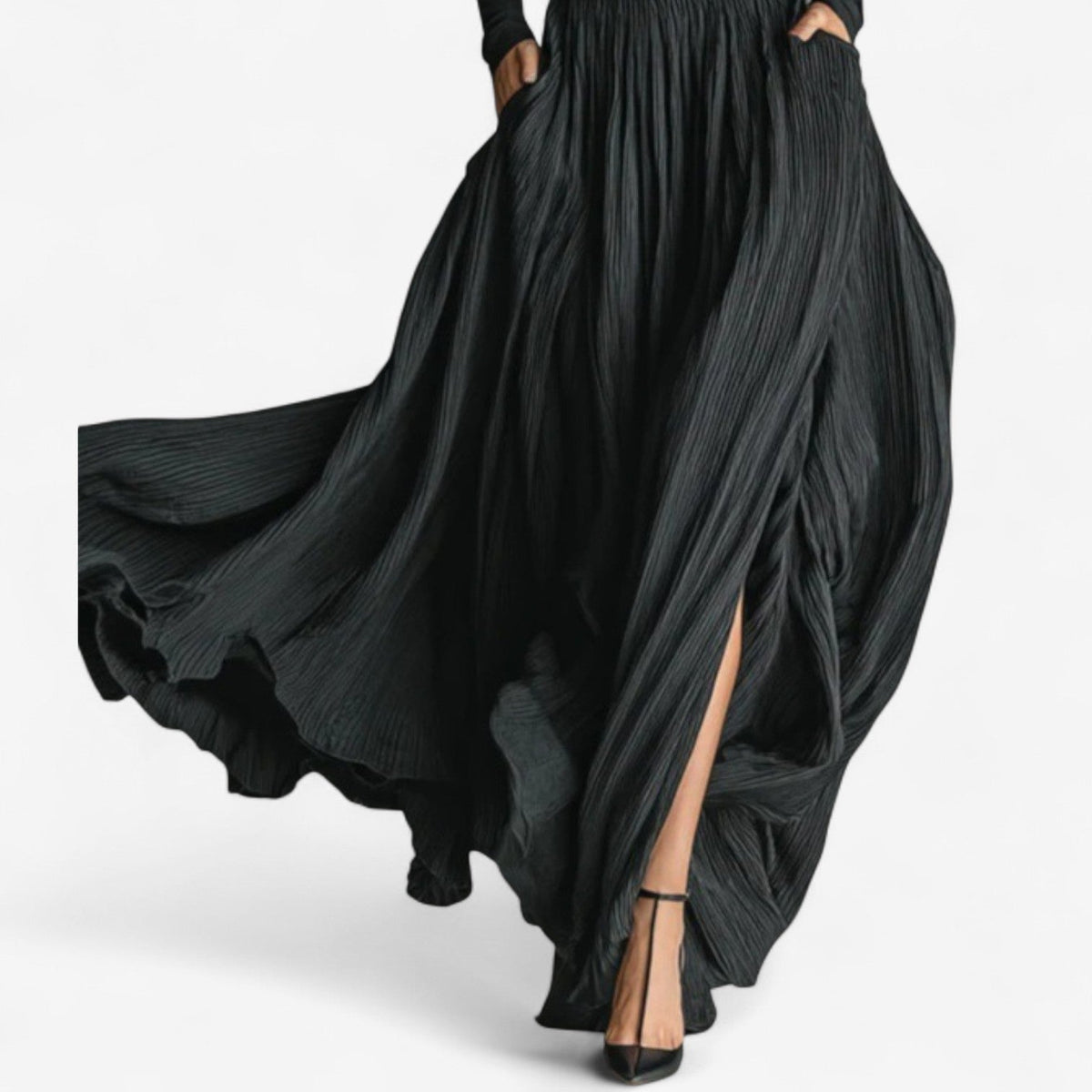 Rachel | Robe Maxi à Taille Haute