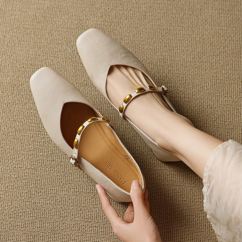 Armelle | Ballerines en cuir véritable