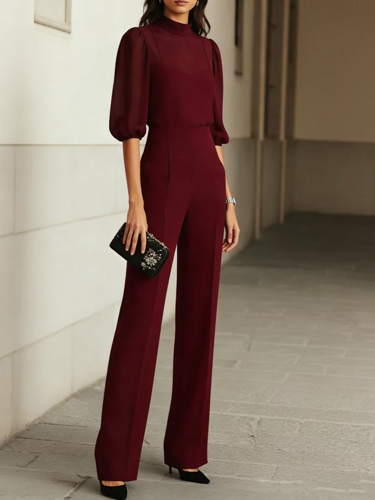 Nadie™ Conjunto Elegante de Tres Piezas