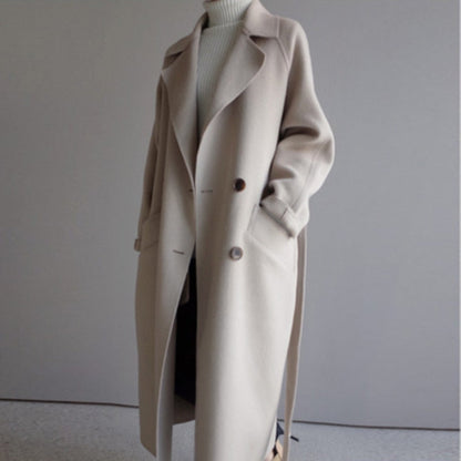 Michelle™ | Long manteau élégant en laine pour femme