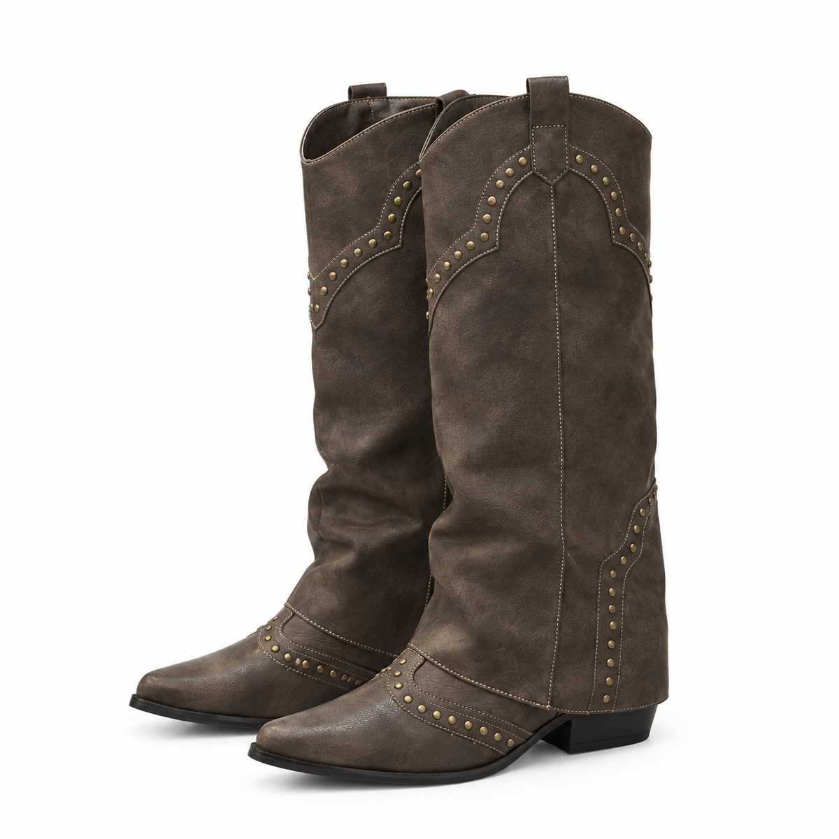 Séverine | Bottes hautes à revers superposé