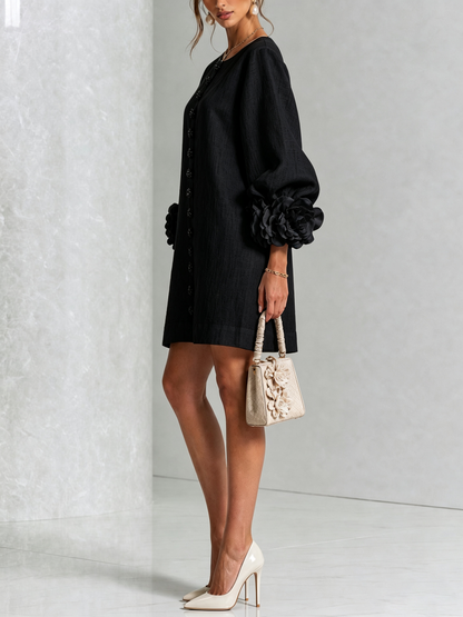 Vestido Mini Henrietta™ en negro, vista frontal