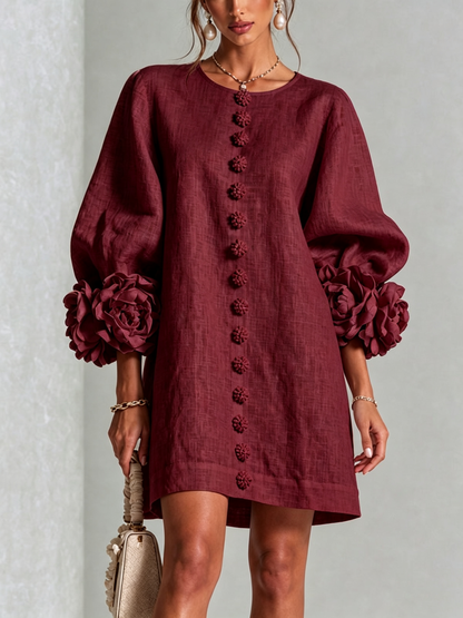 Vestido Mini Henrietta™ en burdeos, vista frontal