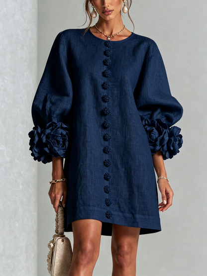 Vestido Mini Henrietta™ en azul marino, vista frontal