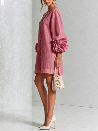 Vestido Mini Henrietta™ en rosa viejo, vista frontal