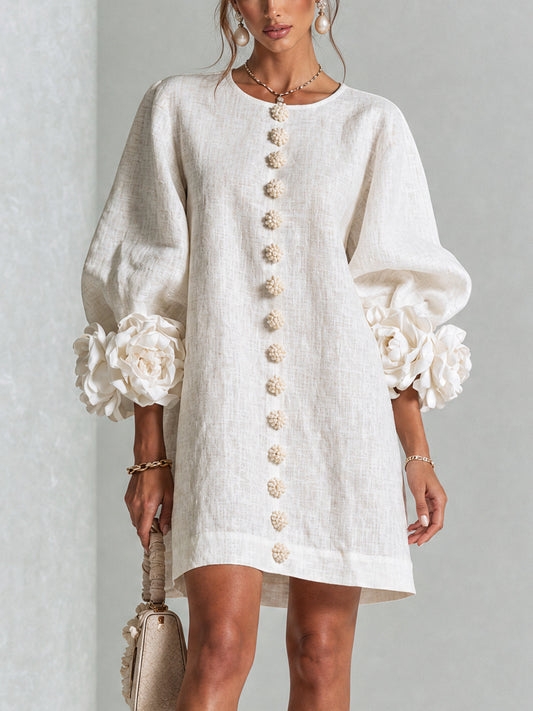 Vestido Mini Henrietta™ en blanco, vista frontal