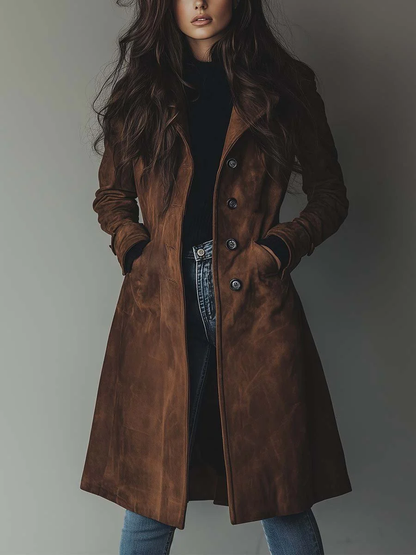 Ysaline | Trench vintage en daim