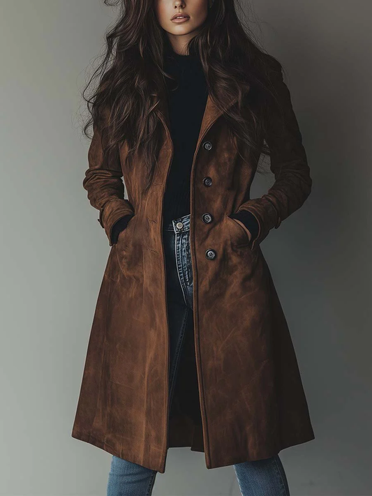 Ysaline | Trench vintage en daim
