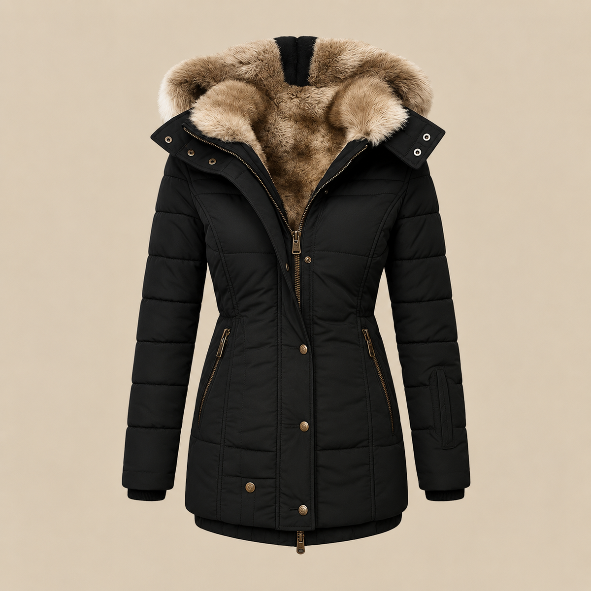 Anna™ | Manteau d’hiver chaud avec doublure effet fourrure