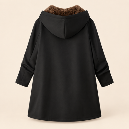 Évelyne | Manteau chaud à capuche, doublure sherpa douce