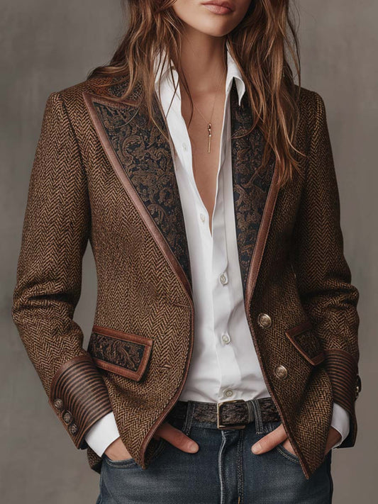 Arabella - Blazer à panneaux en chevrons