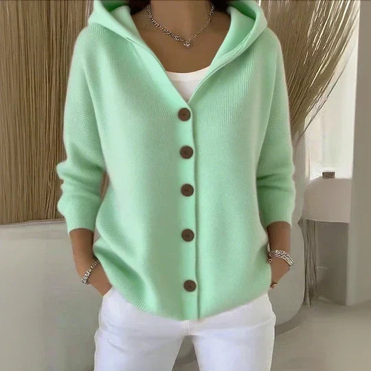 Rocío - Chaqueta de punto con capucha, detalle