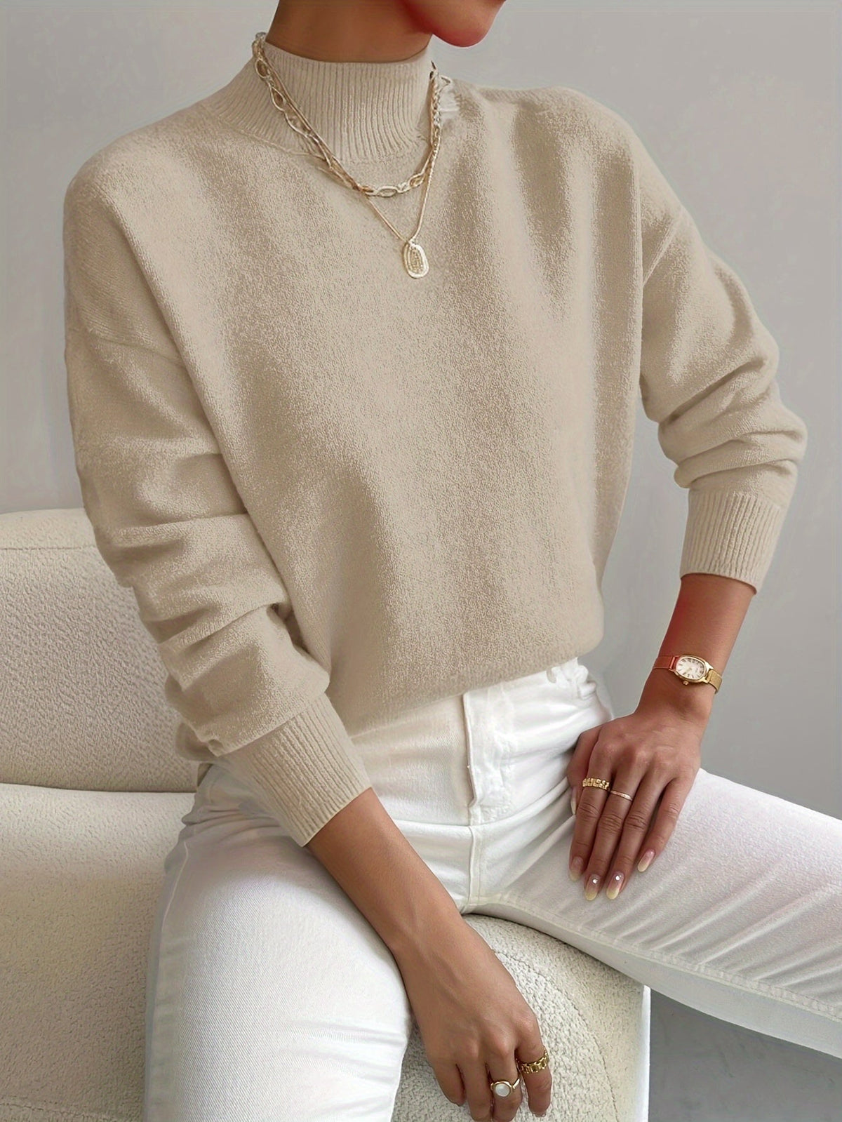 Christiane | Pull Doux à Col Roulé