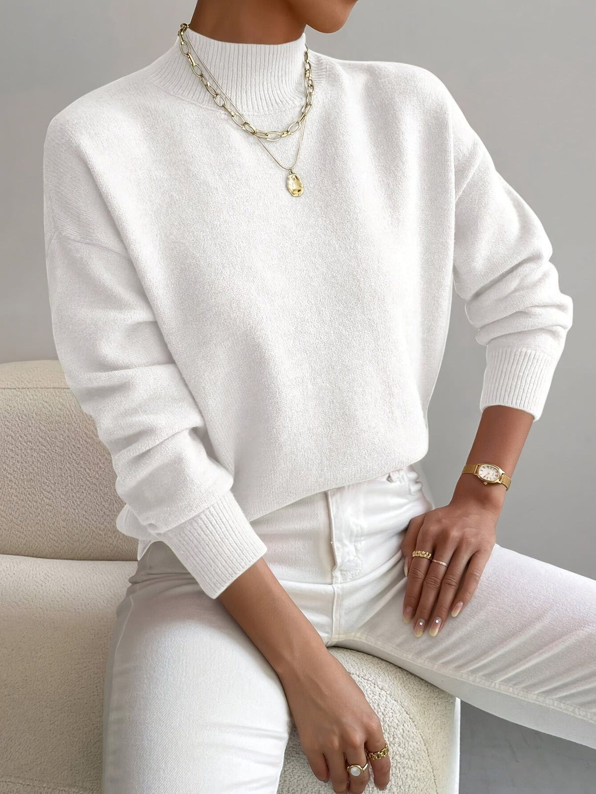 Christiane | Pull Doux à Col Roulé