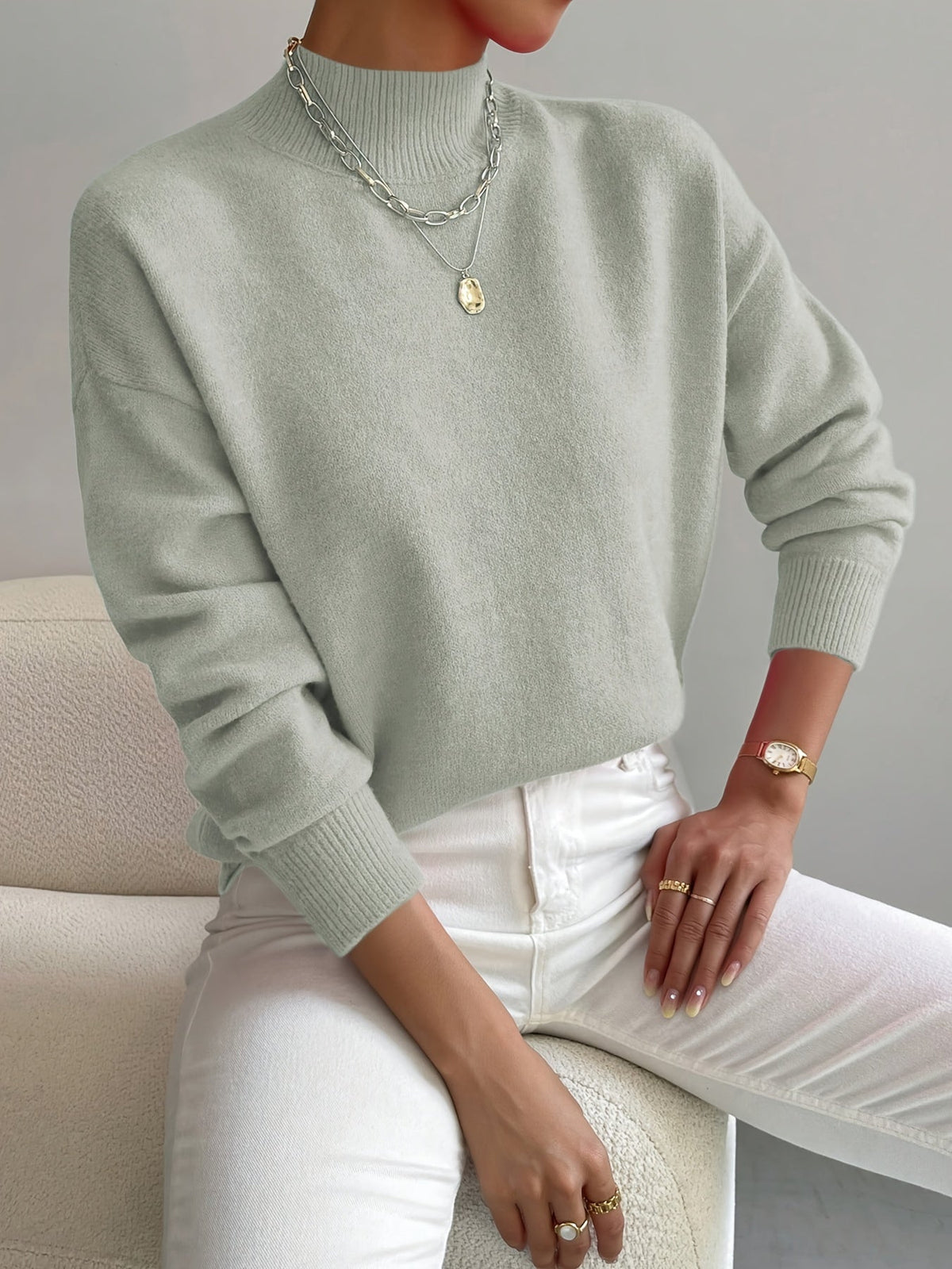 Christiane | Pull Doux à Col Roulé