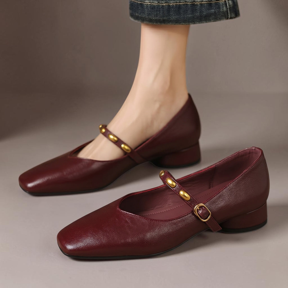 Armelle | Ballerines en cuir véritable