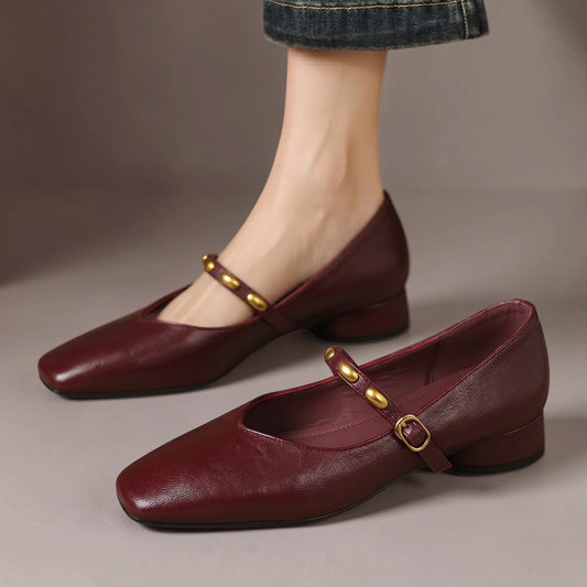 Armelle | Ballerines en cuir véritable