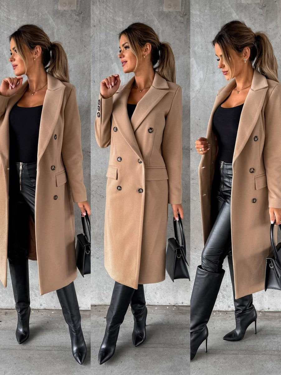 Émeline | Manteau long croisé à double boutonnage
